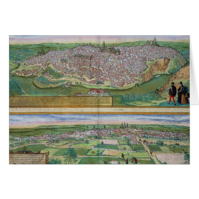 Mapa de Toledo y de Valladolid, de 'Civitates Orbi (Anverso (Horizontal))