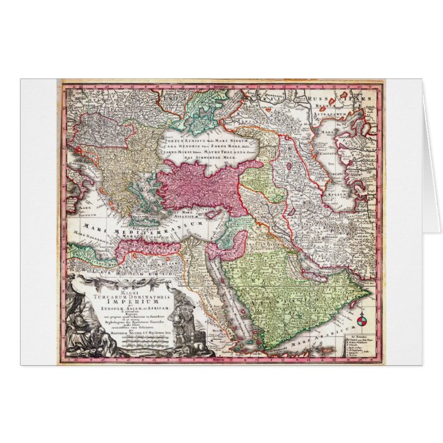 Mapa de Turquía de 1730 (Imperio Otomano) Persi (Anverso (Horizontal))