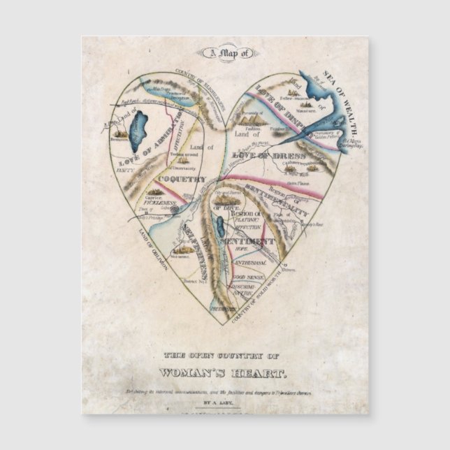 Mapa de un corazón de mujeres (Anverso)