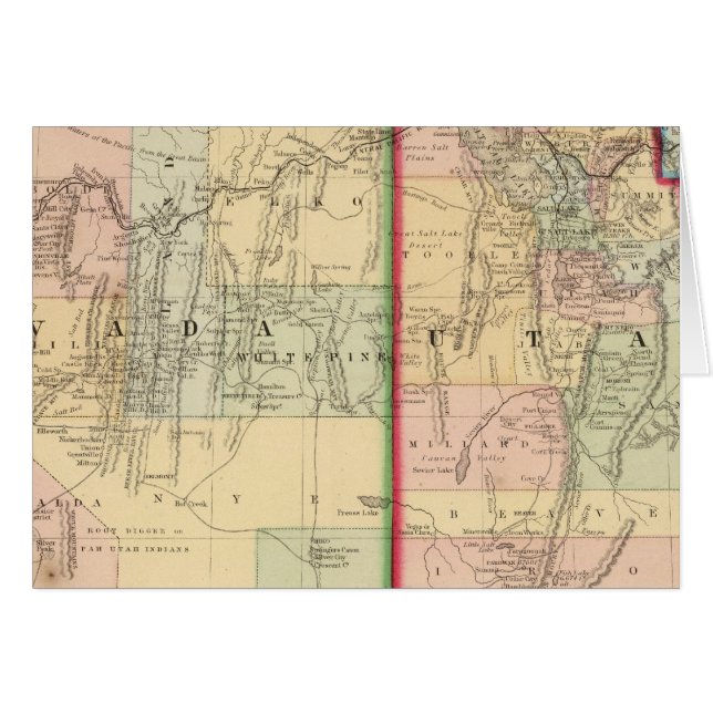 Mapa de Utah, Nevada, por Mitchell (Anverso (Horizontal))