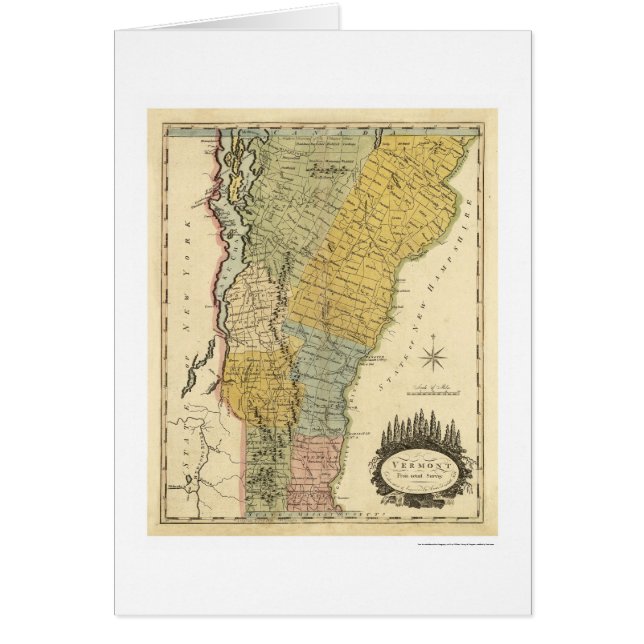 Mapa de Vermont por Carey 1814 (Frente)