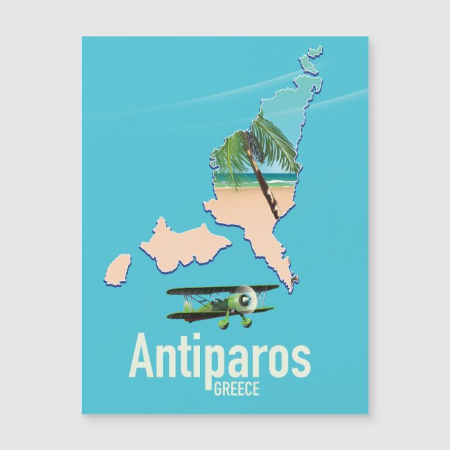 Mapa de viaje a Antiparos Grecia (Anverso)