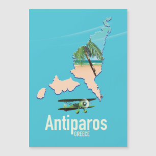 Mapa de viaje a Antiparos Grecia