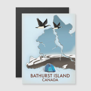 Mapa de viaje a la isla Bathurst Canadá
