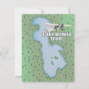 Mapa de viaje al lago Urmia Irán