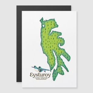 mapa de viaje de Eysturoy Islas Feroe