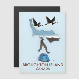 mapa de viaje de la isla Broughton Canadá