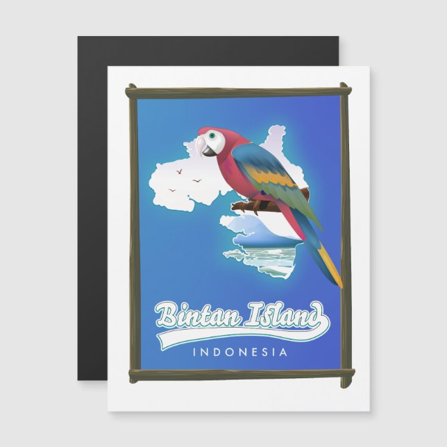 Mapa de viaje de la isla de Bintan, Indonesia (Anverso/Reverso)