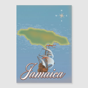 Mapa de viaje de la isla jamaicana