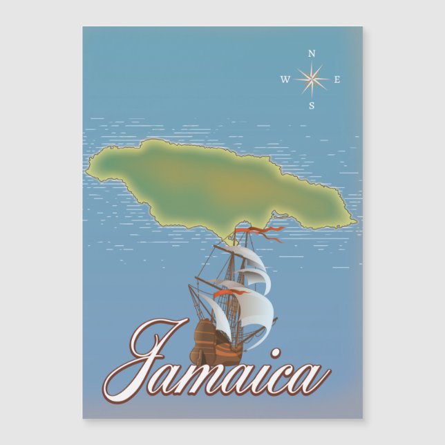 Mapa de viaje de la isla jamaicana (Anverso)