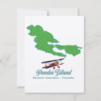 Mapa de viaje de la isla Pender Columbia Británica