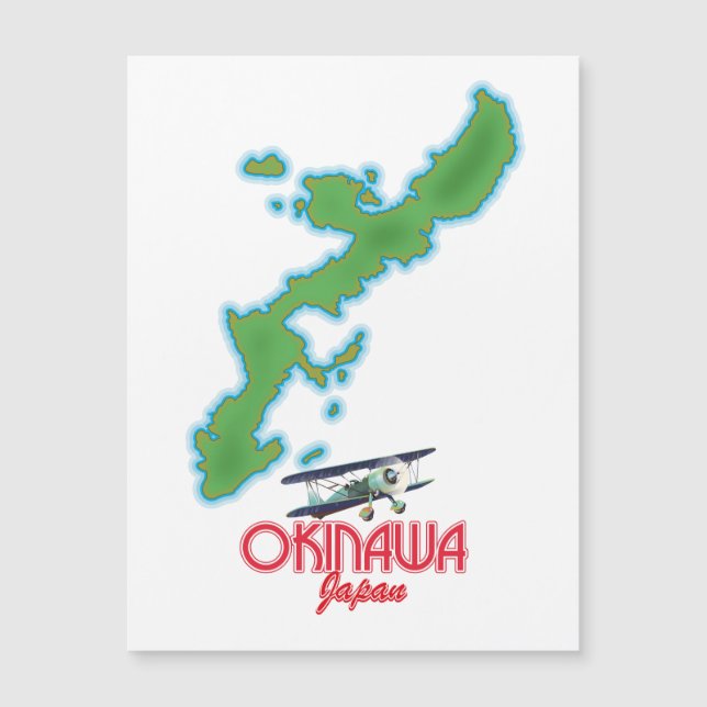 Mapa de viaje de Okinawa Japón (Anverso)
