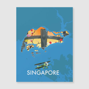 mapa de viaje de Singapur