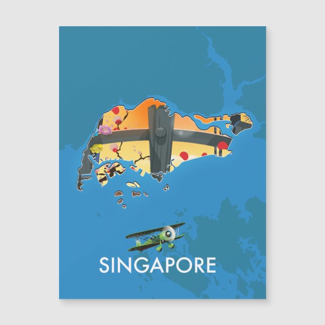 mapa de viaje de Singapur (Anverso)