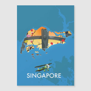 mapa de viaje de Singapur