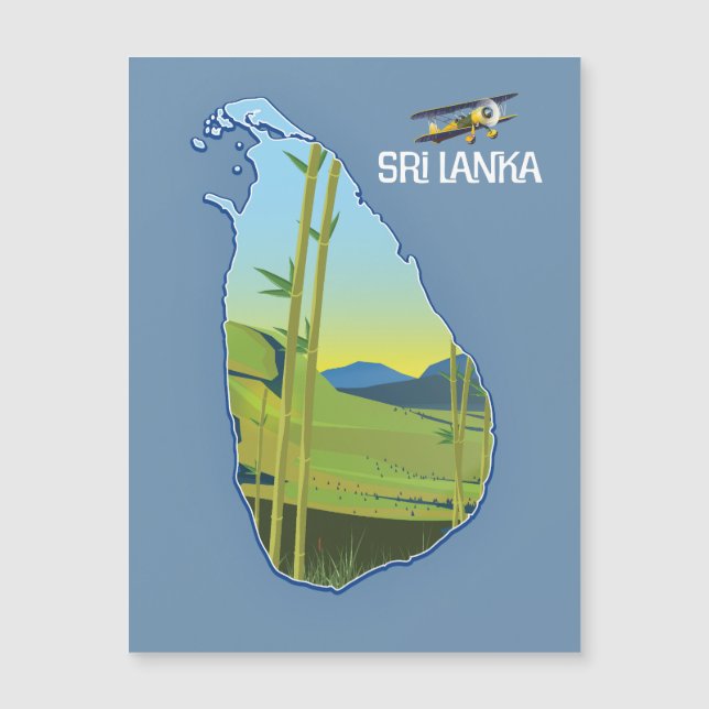Mapa de viaje de Sri Lanka (Anverso)