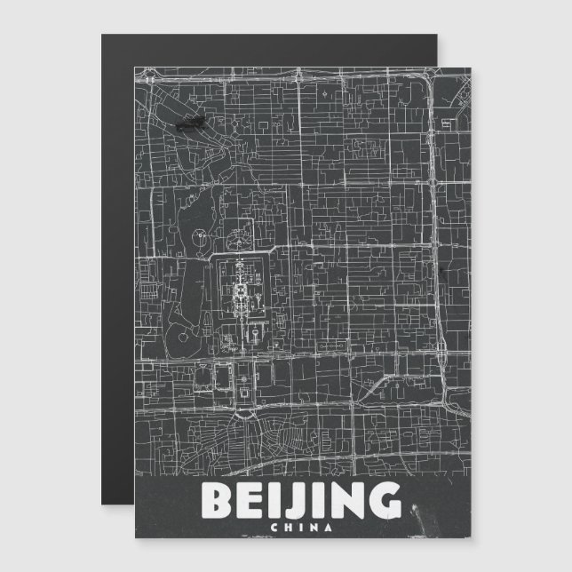 Mapa de viaje vintage de Pekín China (Anverso/Reverso)