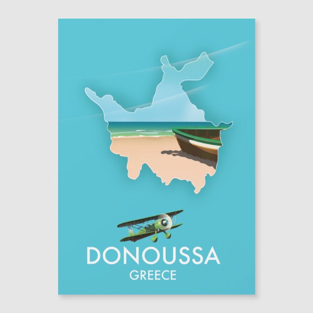 Mapa de viajes de Donoussa Grecia (Anverso)