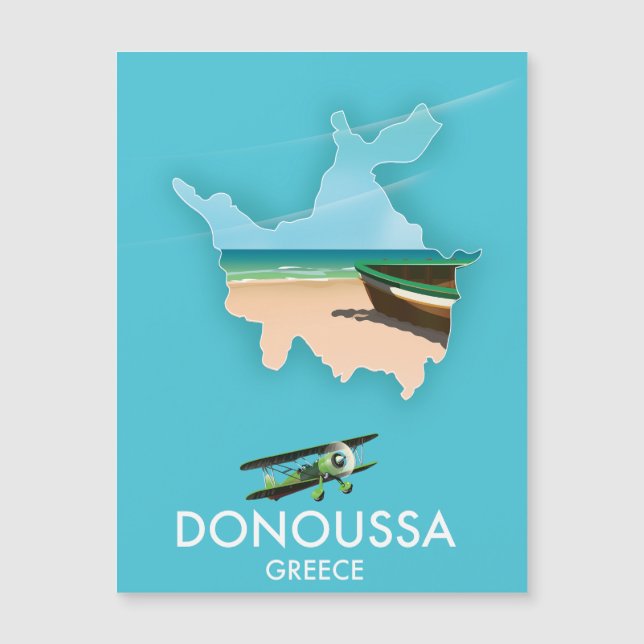 Mapa de viajes de Donoussa Grecia (Anverso)