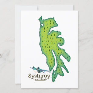 Mapa de viajes de las islas Eysturoy Faroe