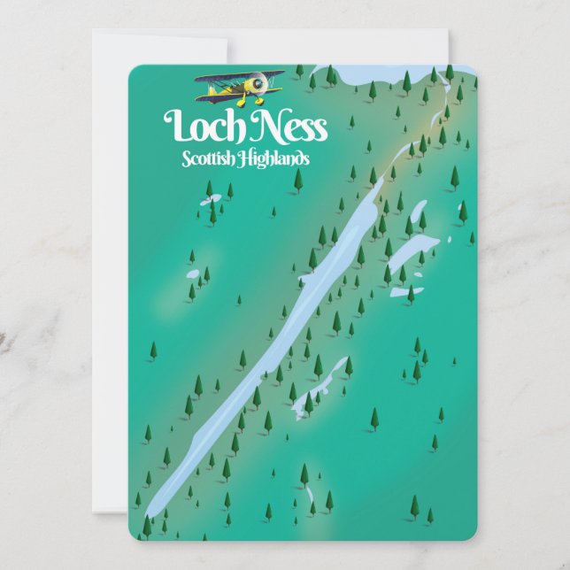 Mapa de viajes de Loch Ness Scottish Highlands (Anverso)