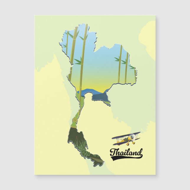 Mapa de viajes de Tailandia (Anverso)