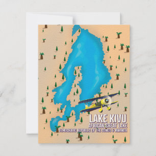 Mapa de viajes del lago Kivu Gran Lago Africano.