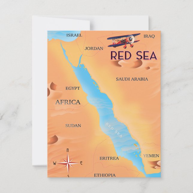 Mapa de viajes del Mar Rojo (Anverso)
