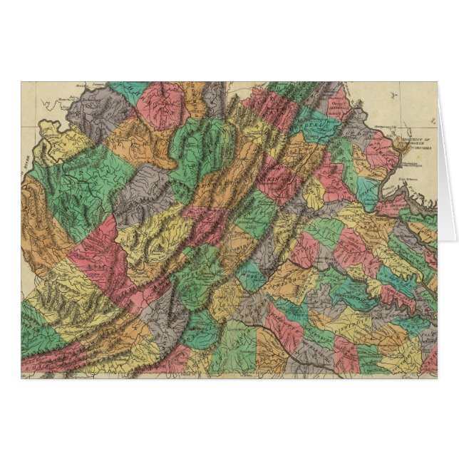 Mapa De Virginia (Anverso (Horizontal))