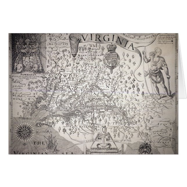 Mapa de Virginia, 1612 (Anverso (Horizontal))