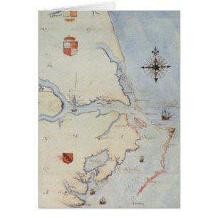 Mapa de Virginia de Raleigh