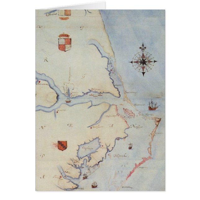 Mapa de Virginia de Raleigh (Frente)