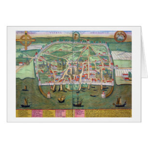 Mapa de Visby, de "Civitates Orbis Terrarum" por G