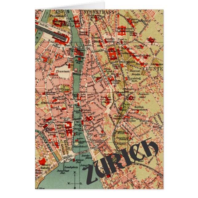 Mapa de Zurich (Frente)
