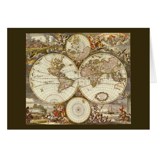 Mapa del Antiguo Mundo de Frederick de Wit, c. 168 (Anverso (Horizontal))
