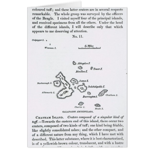 Mapa del archipiélago de las Islas Galápagos, 1844 (Frente)
