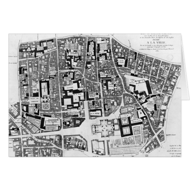 Mapa del área de Sainte-Genevieve, París, 1756 (Anverso (Horizontal))