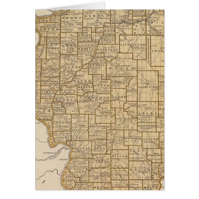 Mapa del Atlas de Illinois (Frente)