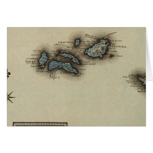 Mapa del Atlas de las Islas Azores (Anverso (Horizontal))