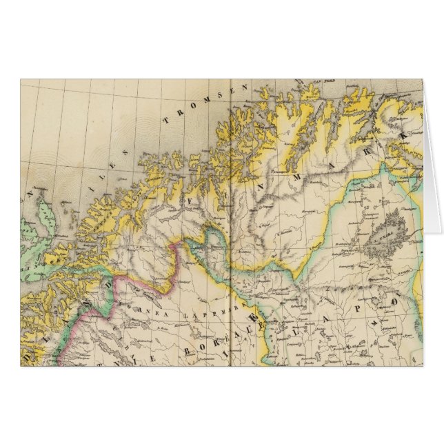 Mapa del Atlas de Suecia y Noruega (Anverso (Horizontal))