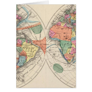 Mapa del Atlas mundial con corrientes y vientos al