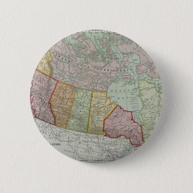 Mapa del botón de Canadá (Anverso)