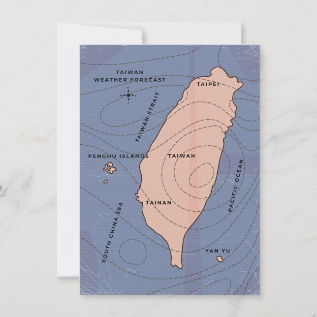 Mapa del clima al estilo de la época de Taiwán (Anverso)