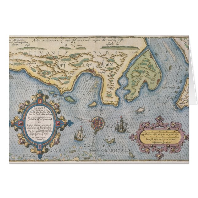 Mapa del comercio del holandés del mar Báltico (Anverso (Horizontal))