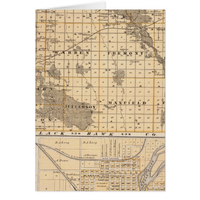 Mapa del condado de Bremer (Frente)