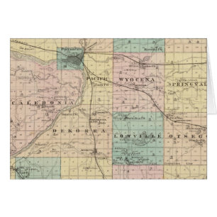 Mapa del condado de Columbia, estado de Wisconsin