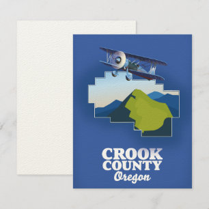 mapa del condado de Crook Oregon