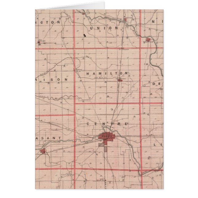 Mapa del condado de Delaware (Frente)
