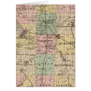 Mapa del condado de Dodge, estado de Wisconsin