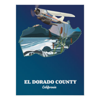 Mapa del Condado de El Dorado California Impresión